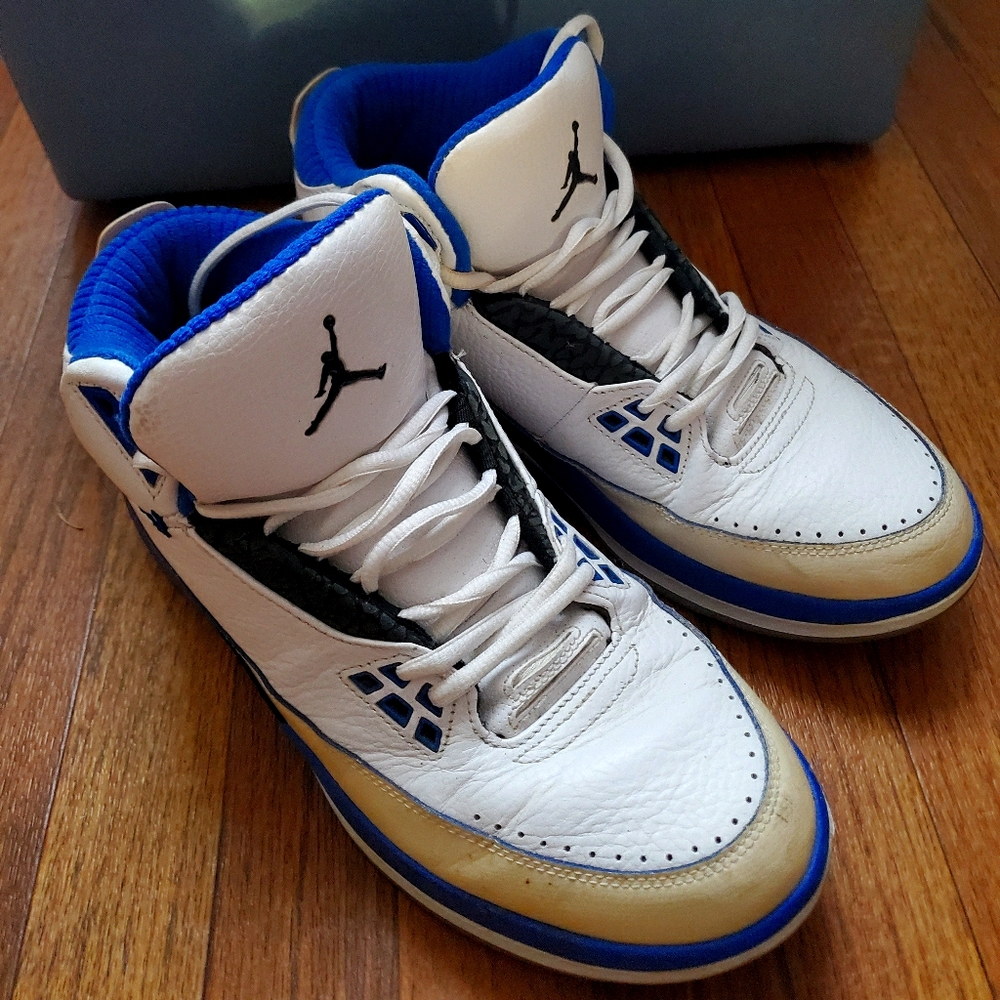 Nike Air Jordan 2.5 Team 2 Point 5 Shoes Blue Whit